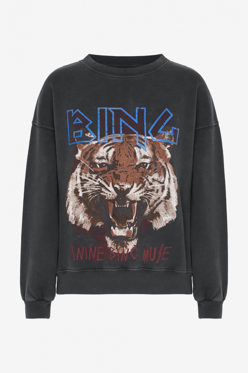 Sweat Anine Bing Tiger Noir Femme | AUB-1647958